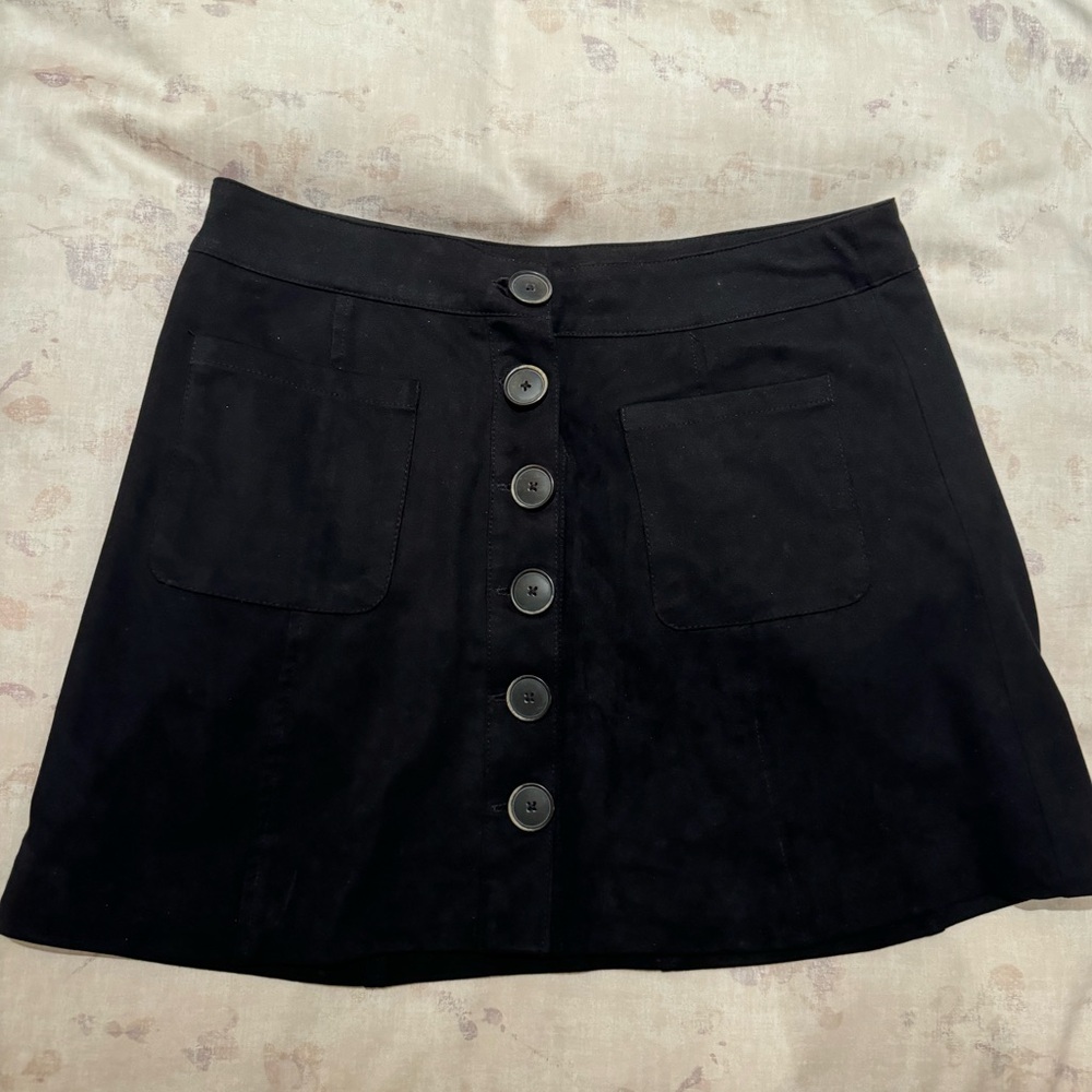 Zara Black Suede Skirt